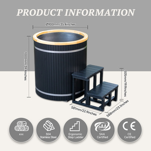 Vasca da Bagno in Plastica WPC per Recupero Sportivo, Vasca per Immersione in Acqua Fredda con Refrigeratore - Product Image 2