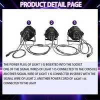 BAIQI 60 pièces 4-en-1 Projecteur LED RGBW pour scène, équipement d'éclairage pour KTV et parcs à thème, projecteurs à effet faisceau