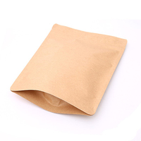 En Stock Poche Rescellable Impression Artisanat Rescellable De Serrure De Fermeture Éclair D'emballage Alimentaire sac En Papier Kraft