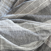 Ensemble de literie en lin français Oeko-tex 100% 3 pièces couverture moderne à motif rayé tissé doux pur lin pour la maison ou le mariage