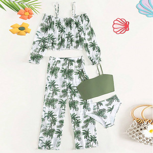 Hermoso <span class=keywords><strong>traje</strong></span> <span class=keywords><strong>de</strong></span> <span class=keywords><strong>baño</strong></span> para adolescentes Beachwear Girls 3PCs Set <span class=keywords><strong>en</strong></span> Binini Big Girls Swimsuit - Product Image 3