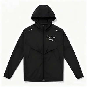 <strong>Men</strong> Running Jacket Windbreaker Waterproof Outdoor Sportswear Fashion Clothing Custom Logo Wholesale Manufacturer Supplier New - Product Image 1