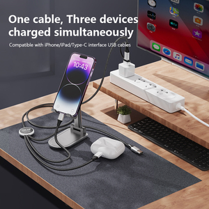 YINSTECH Promotional Gift 3 In 1 <strong>Multi</strong> <strong>Charger</strong> Mobile Phone Charging <strong>USB</strong> Cable With Double Laser Glow LED Light Up Logo - Product Image 4