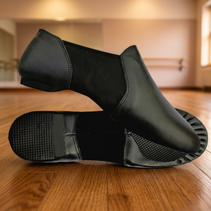 Chaussures de jazz souples unisexes, talon plat, dessus synthétique, semelle extérieure en caoutchouc, doublure en coton, logo et couleur personnalisés - Product Image 4