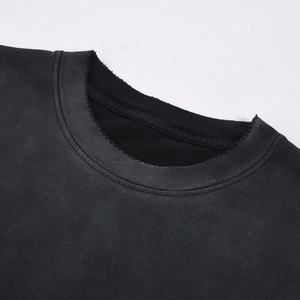 Wholesale High Quality 280GSM Heavyweight Cotton Oversized Unisex T Shirt <b>Bulk</b> Custom Logo Printing Plain Tee - Product Image 2