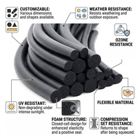 Bande d'étanchéité cylindrique en caoutchouc EPDM à structure en mousse à cellules fermées, imperméable et anti-poussière, améliorant l'élasticité
