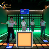 OEM ODM 互动LED游戏地砖工厂定制游戏软件RGB发光地板系统，适用于运动公园和健身房