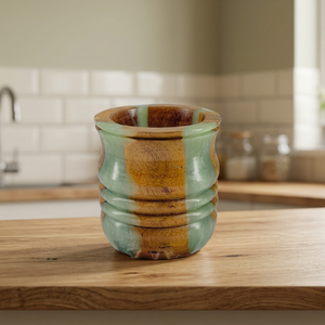 Brûleur d'encens en bambou fait main, diffuseur aromatique, artisanat en bois et résine, décoration d'intérieur, utilisation toute saison, décoration Ramadan Aïd, cadeau à prix réduit - Product Image 1