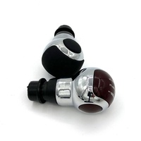 BZGK25PE Noir avec chrome, levier de vitesses de voiture, pommeau de levier de vitesse 5 vitesses pour Peugeot 208 2019-2021 pour Citroën DS3 C4 DS4 2009-2015