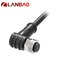 Connecteur d'assemblage mâle Lanbao M12 avec LED, câble de connecteur M12 (LED) 3P 4P