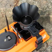 A02 1KG Distributeur d'appâts pour bateau, vitesse rapide, lancer d'appâts sur 5m, combo 360 °   Distributeur et épargeur d'appâts rotatifs Deeper Quest