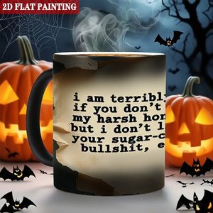 Travel Camp Magic Mug 11oz Frosted Black <b>Ceramic</b> Heat Color Changing Tea <b>Cup</b> - Product Image 6