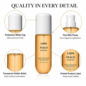 Bruma Corporal y Capilar de Durazno, Spray Líquido de Niebla Fina, Fórmula Hidratante Sin Alcohol, Fragancia Duradera, Servicio de Marca Privada - Product Image 6