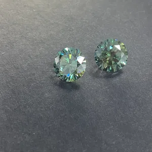 1-5 캐럿 빅 사이즈 연구실 느슨한 moissanite 다이아몬드 최고의 판매 제품 라운드 모양의 녹색 moissanite 가격