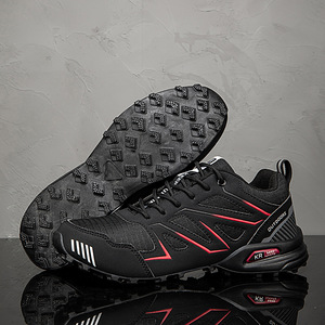 Chaussures de randonnée pour hommes, chaussures de marche en plein air respirantes en maille, semelle extérieure en caoutchouc, semelle intermédiaire EVA, taille 13 - Product Image 2