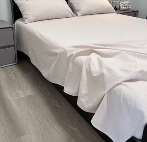 Lenzuolo Piatto 55% Lino 45% Cotone 200 GSM Morbido Traspirante in Misto Lino Cotone Tinta Unita Ingrosso Personalizzabile con Logo - Product Image 3