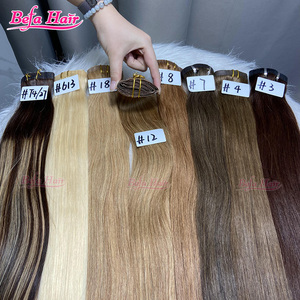 613 cheveux humains miel blond pu clip dans l'extension de cheveux clip sans couture ins extension de cheveux invisible - Product Image 6