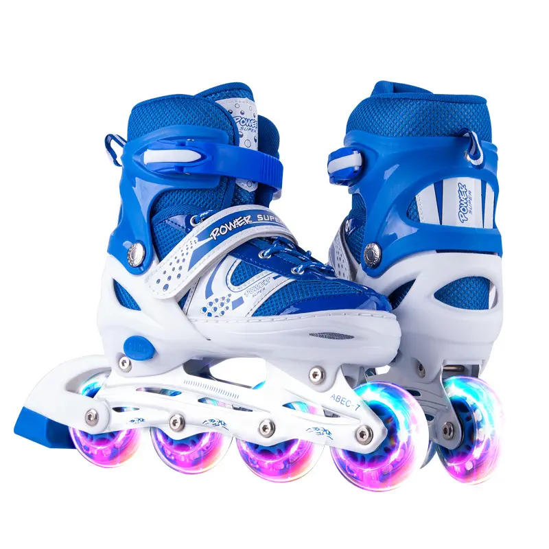 Factory price flashing roller skate adjustable all size inline skateshoes kids roller skates