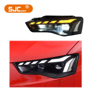 Accessoires de voiture automatique SJC phares LED pour Audi A5 S5 2011-2016 phares LED avec systèmes d'éclairage de voiture d'animation de démarrage bleu - Product Image 1