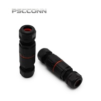 Connecteur circulaire étanche IP68 PSCCONN GW12 à 3 broches, 10A 300V, prise à vis M12 pour éclairages paysagers et bandes lumineuses
