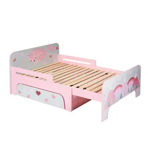Toffy & Friends เตียงไม้สำหรับเด็กเตียงเด็กวัยหัดเดินเฟอร์นิเจอร์เด็กเตียงเสริม