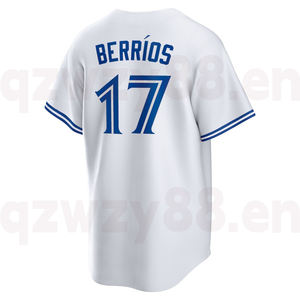 Jersey Baseball Toronto US Kustom Grosir, Kaos Unisex, Pakaian Olahraga Bernapas # 27 Guerrero Jr Jahitan Murah - Product Image 4