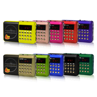 Radio FM numérique portable rechargeable à piles, petite, avec lecteur MP3, musique islamique, Coran, stéréo, USB, fabriquée en Chine
