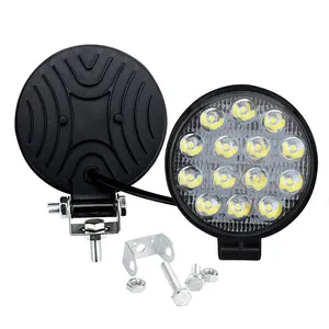 4 pollici auto LED luce da lavoro rotonda 42W 14LED luce ausiliaria LED fendinebbia per auto modificato faro di ingegneria faretto