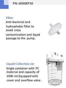 Appareil d'aspiration manuel portable PIGEON PN-3000XP30, dispositif médical, appareil d'aspiration sous vide en plastique et acier pour usage médical, classe - Product Image 5