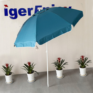 Precio barato al por mayor al aire libre 200cm UV50 + Oxford con revestimiento <span class=keywords><strong>de</strong></span> plata sombrilla <span class=keywords><strong>de</strong></span> playa Azul <span class=keywords><strong>parasol</strong></span> con bolsa <span class=keywords><strong>de</strong></span> transporte - Product Image 1