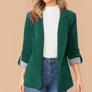 Fashion Splicing Lapel Slim One <b>Button</b> Cardigan Temperament Women's <b>Suit</b> Fashion - Product Image 1