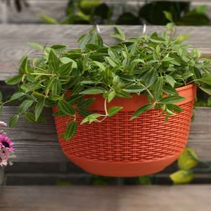 Plantador colgante artificial cestas <span class=keywords><strong>de</strong></span> riego Riego Jardín planta <span class=keywords><strong>de</strong></span> interior al aire libre balcón pared ronda maceta <span class=keywords><strong>de</strong></span> plástico - Product Image 3