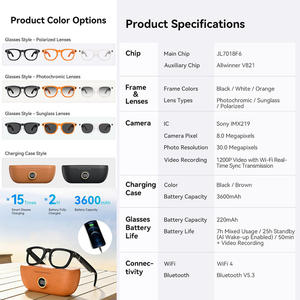 Gafas Inteligentes con IA para Exteriores, para Hombre y Mujer, con Cámara, <span class=keywords><strong>Video</strong></span> 1080P, Música, Llamadas, Traducción, Asistente de Voz ChatGPT - Product Image 3