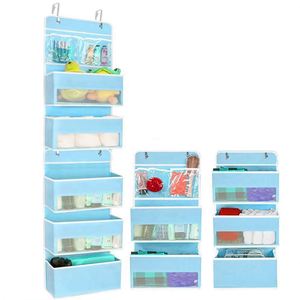 Premium Multi-layer 6-layer <b>Clear</b> Window Pocket Over the Door Hanging Storage Organizer with Metal Hooks - Product Image 2