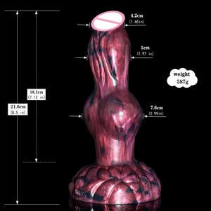 NNSX Fantasy Big Knot <b>Dildo</b> With Sucker Realistic Glans Silicone Internal Glow Butt Plug Sex Toys for Women Adult Products - Product Image 6