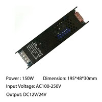 Controlador LED de Bajo Volumen 45W 60W 100W 150W 200W 300W 400W DC12/24V AC110V/220V, Transformador de Alimentación para Linterna LED
