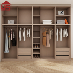 Dressing ouvert en placage de bois massif pour villa, design modulaire, durable pour les propriétaires de maisons de luxe - Product Image 1