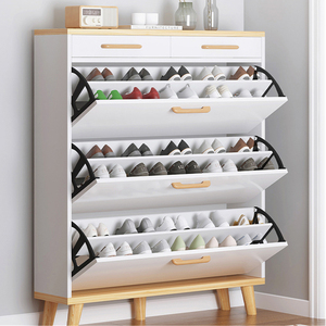 Armoire à chaussures moderne simple en bois MDF Vente en gros Bon marché Organisateur pliable pour la maison pour le rangement du salon - Product Image 1