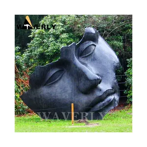 Outdoor Human Face Sculpture Wall Decoration Large Size Antique Metal Art Abstract 3d Bronze Face Statue Sculpture