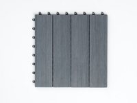 Carrelage de sol WPC Revêtement de sol imbriqué Carrelage de terrasse en bois Base en plastique Parquet Decking Carreaux de sol pour bricolage extérieur 12 '* 12'