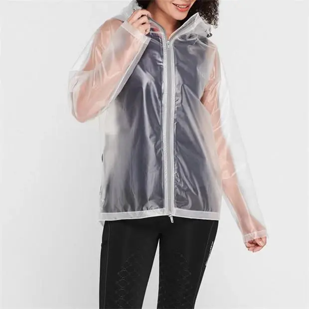 custom OEM adult raincoat with hood waterproof men woman kids transparent cycling clear PVC rain jacket