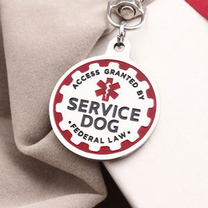 <span class=keywords><strong>En</strong></span> gros Personnalisé Amérique ESA Europe <span class=keywords><strong>En</strong></span> Acier Inoxydable Mignon Chat Chien Pet Tag Porte-clés promotion <span class=keywords><strong>Rouge</strong></span> <span class=keywords><strong>Alerte</strong></span> Médicale Symbole Porte-clés - Product Image 3