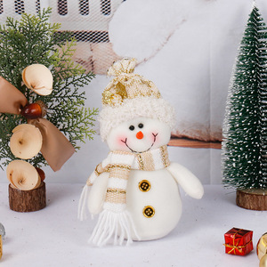 LINGKAI Soft Fabric Plush Snowman Gnome Figurine Tabletop Christmas Ornaments for <b>Holiday</b> Mantel Decor - Product Image 2