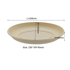 Bol ovale en bagasse de 32 oz sans PFAS avec couvercle, compostable, pour salade, <span class=keywords><strong>poulet</strong></span>, céréales, restauration - Product Image 2