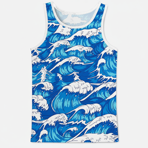 เสื้อกล้ามระบายอากาศสำหรับผู้ชายใส่สบายออกแบบโลโก้ได้เอง - Product Image 1