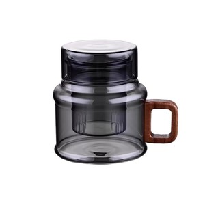 Tetera de Vidrio Dun Dun Pot Transparente Negra con Infusor para Té de Oficina - Product Image 5