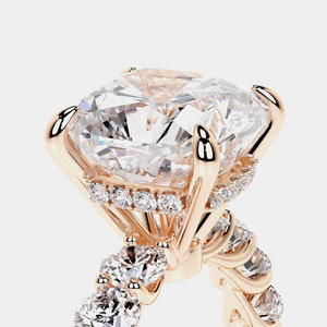 Elegante Anillo de Diamantes con Piedras Laterales de Oro Amarillo de 18 Quilates, Diamante Central de Corte Esmeralda con Detalles Laterales Brillantes, Joyería Fina para Bodas - Product Image 4