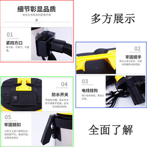 เครื่องดูดฝุ่นแบบเปียกและแห้ง Hai Light Industrial ขนาด 60 ลิตร มอเตอร์คู่ สแตนเลส กำลังสูง สำหรับโรงงานและเวิร์กช็อป - Product Image 4