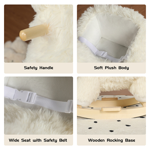 Juguete de alpaca balancín para niños con cinturón de seguridad para niños de 1 a 3 años - Product Image 5