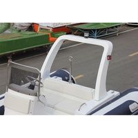 Bateau pneumatique bleu foncé de 18 pieds, modèle Rib 540, certifié CE, en PVC ou Hypalon, bateau de mer RIB-540B